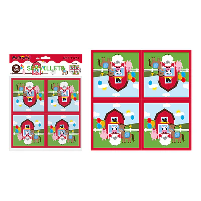 Servilletas animales divertidos de granja 33*33cm 10pcs