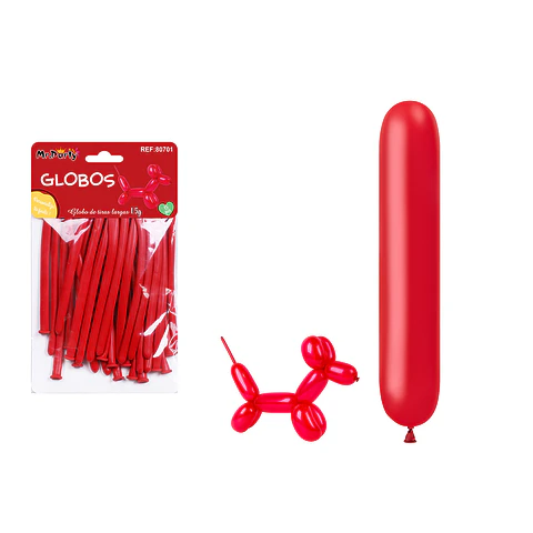 Globos largos rojo 110cm 15pcs