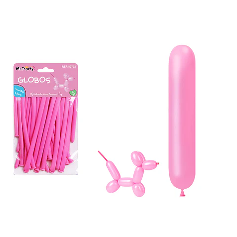 Globos largos rosa 110cm 15pcs