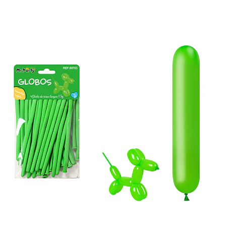 Globos largos verde 110cm 15pcs