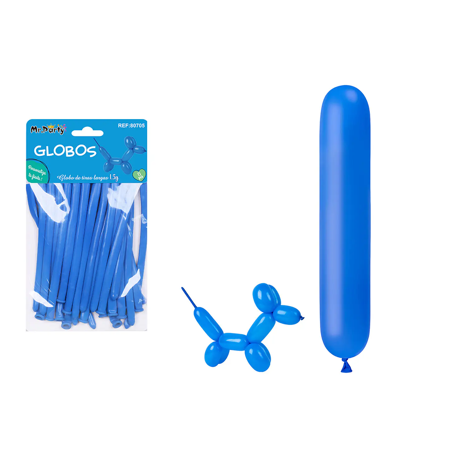 Globos largos azul oscuro 110cm 15pcs 1