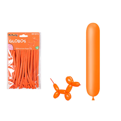 Globos largos naranja 110cm 15pcs