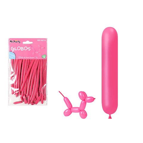 Globos largos rosa rojo 110cm 15pcs