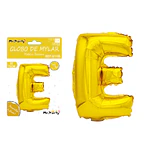 Globo metálico dorado 70cm letra E