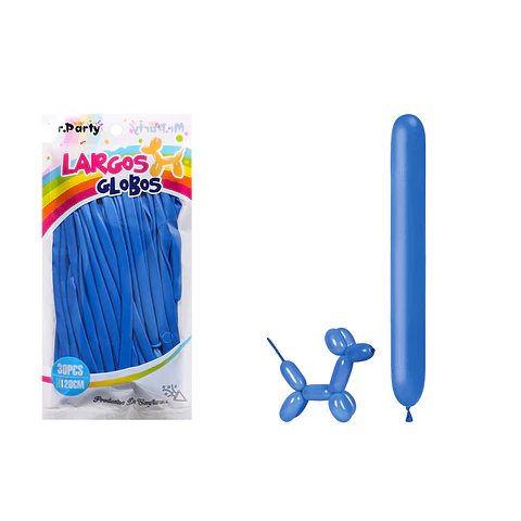 Globos largos azul oscuro 120cm 30pcs