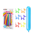 Globos largos colores surtidos 120cm 30pcs