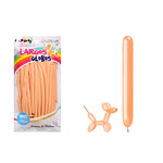 Globos largos color pastel naranja 120cm 30pcs