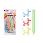 Globos largos colores pasteles surtidos 120cm 30pcs