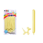 Globos largos color pastel amarillo 120cm 30pcs