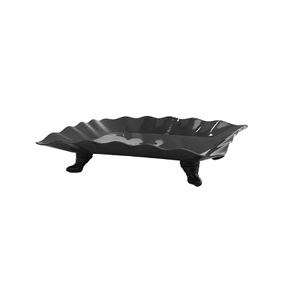 Soporte para torta con borde ondulado negro 23*29.5cm