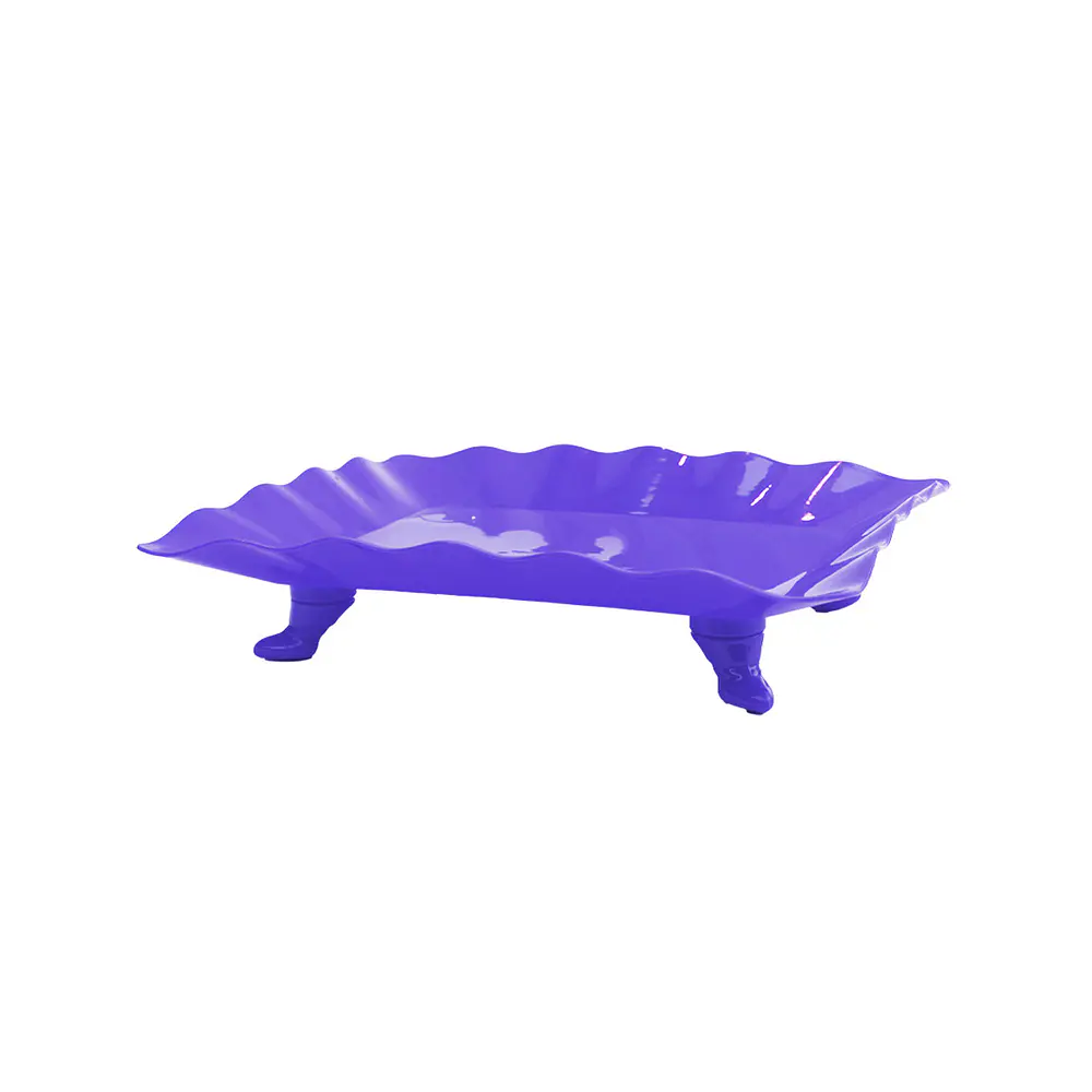 Soporte para torta con borde ondulado morado 23*29.5cm