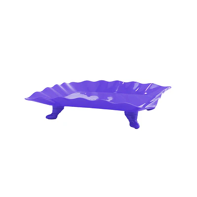 Soporte para torta con borde ondulado morado 23*29.5cm