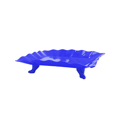 Soporte para torta con borde ondulado azul medio 23*29.5cm