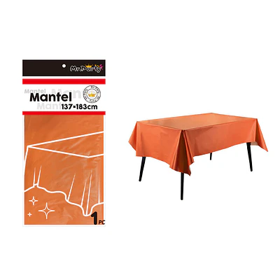Mantel perlado macaron naranja 137*183cm
