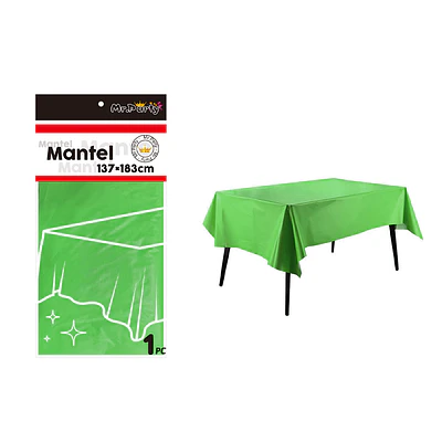 Mantel perlado macaron verde 137*183cm