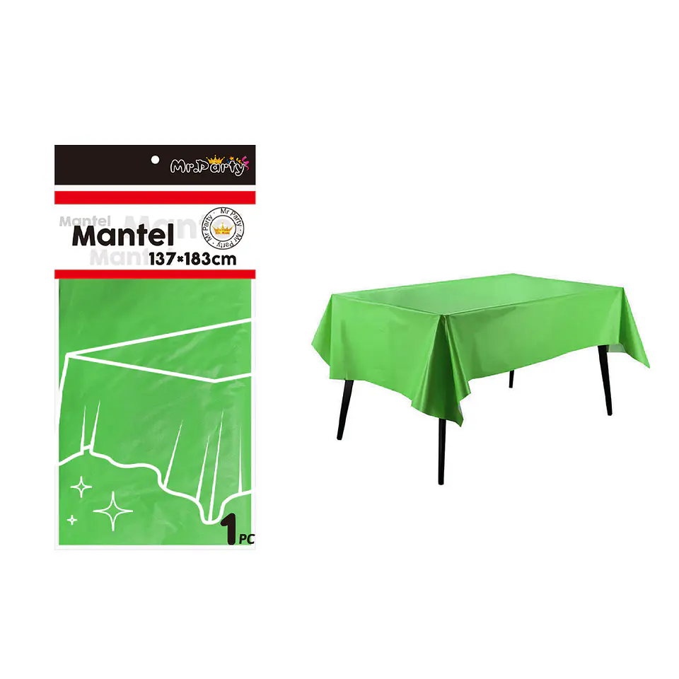 Mantel perlado macaron verde 137*183cm 1