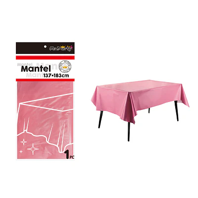 Mantel perlado macaron rosa 137*183cm