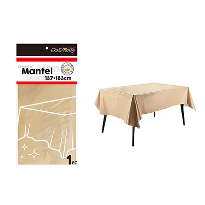 Mantel perlado macaron café claro 137*183cm