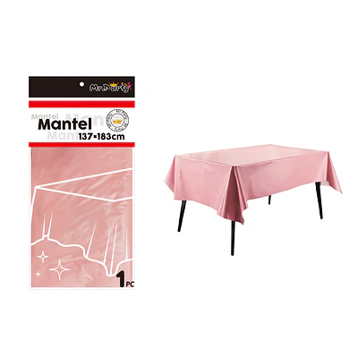 Mantel perlado macaron rosa 137*183cm