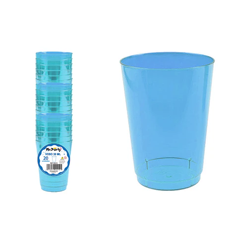 Vaso plásticos azul 4.5*3*4cm 30ml 20pcs