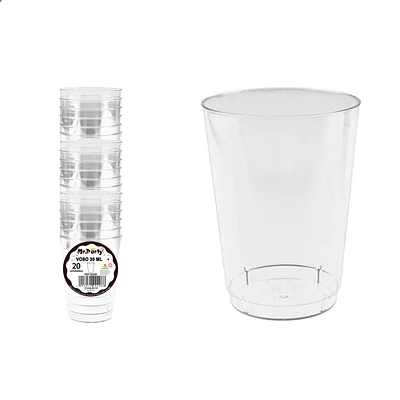 Vaso plásticos transparente 4.5*3*4cm 30ml 20pcs