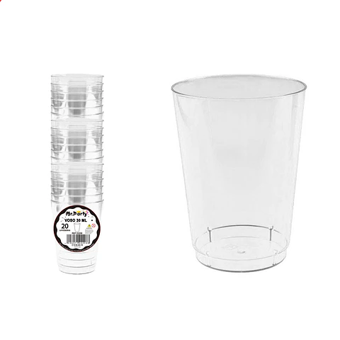 Vaso plásticos transparente 4.5*3*4cm 30ml 20pcs