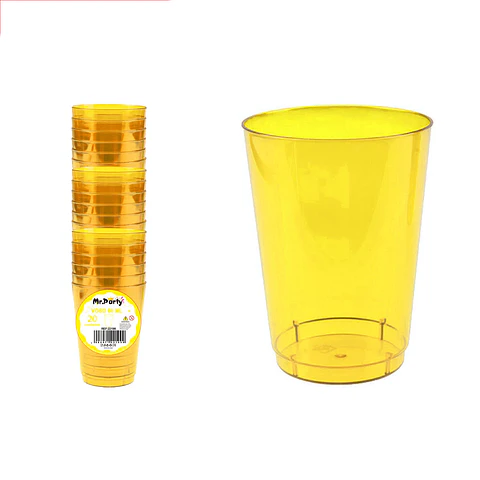 Vaso plásticos amarillo 5*3.1*5.3cm 60ml 20pcs