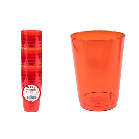 Vaso plásticos rojo intenso 5*3.1*5.3cm 60ml 20pcs