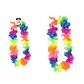 Collar cotillón hawaiano colorido 48cm - Miniatura 2