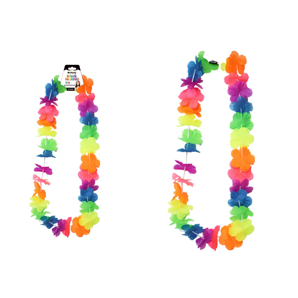 Collar cotillón hawaiano colorido 48cm