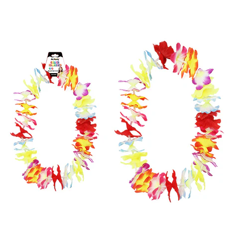 Collar cotillón hawaiano multicolor 48cm
