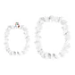 Collar cotillón hawaiano blanco 48cm - Miniatura 1