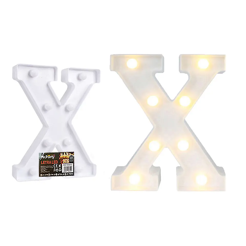 Letra X con luz led 22cm 1