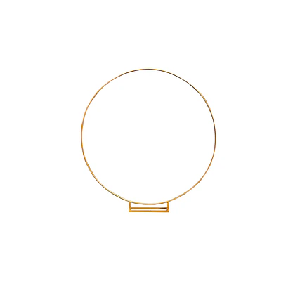 Arco circular base cuadrada dorado 1.8m Solo Estructura 1pc