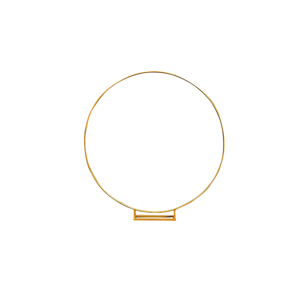 Arco circular base cuadrada dorado 2m Solo Estructura 1pc