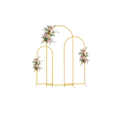 Arco curvado dorado 0.65*1.5m Solo Estructura 1pc