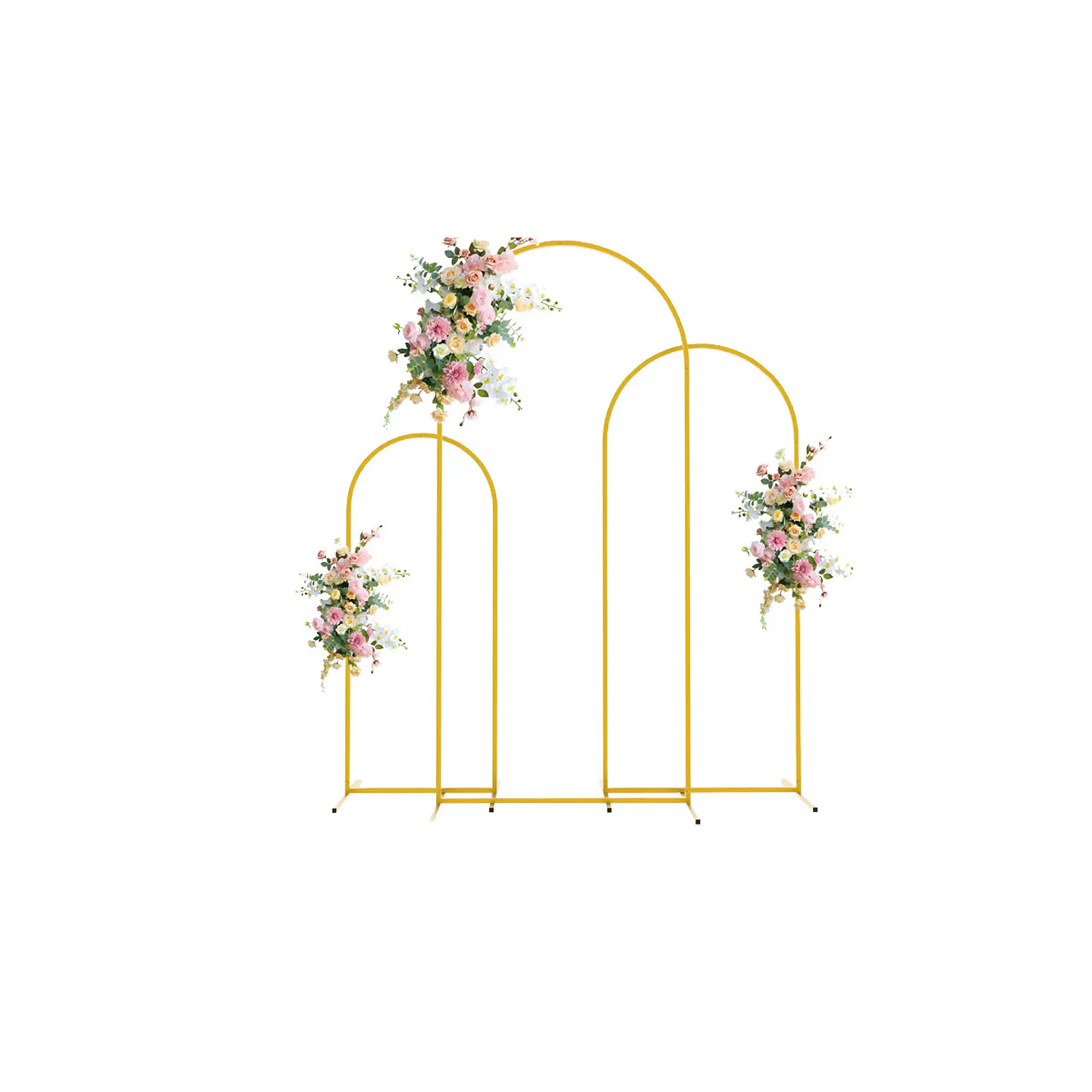 Arco curvado dorado 0.65*1.5m Solo Estructura 1pc 1
