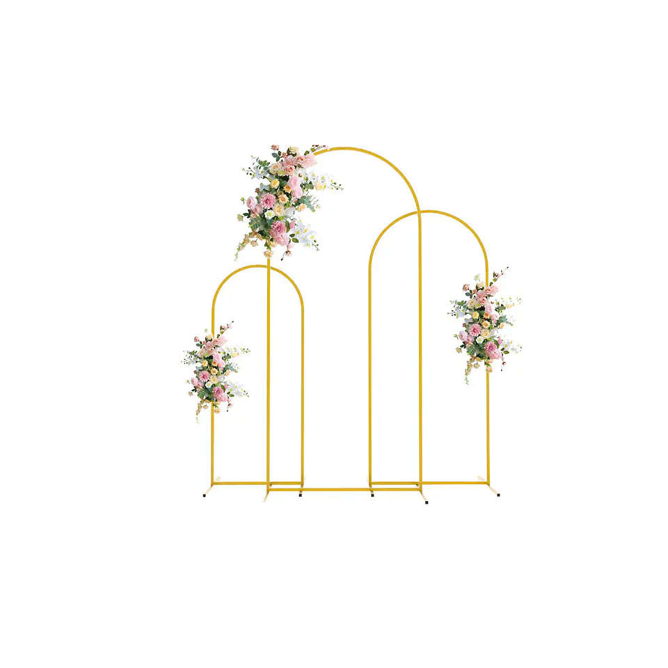 Arco curvado dorado 0.8*1.8m Solo Estructura 1pc 1