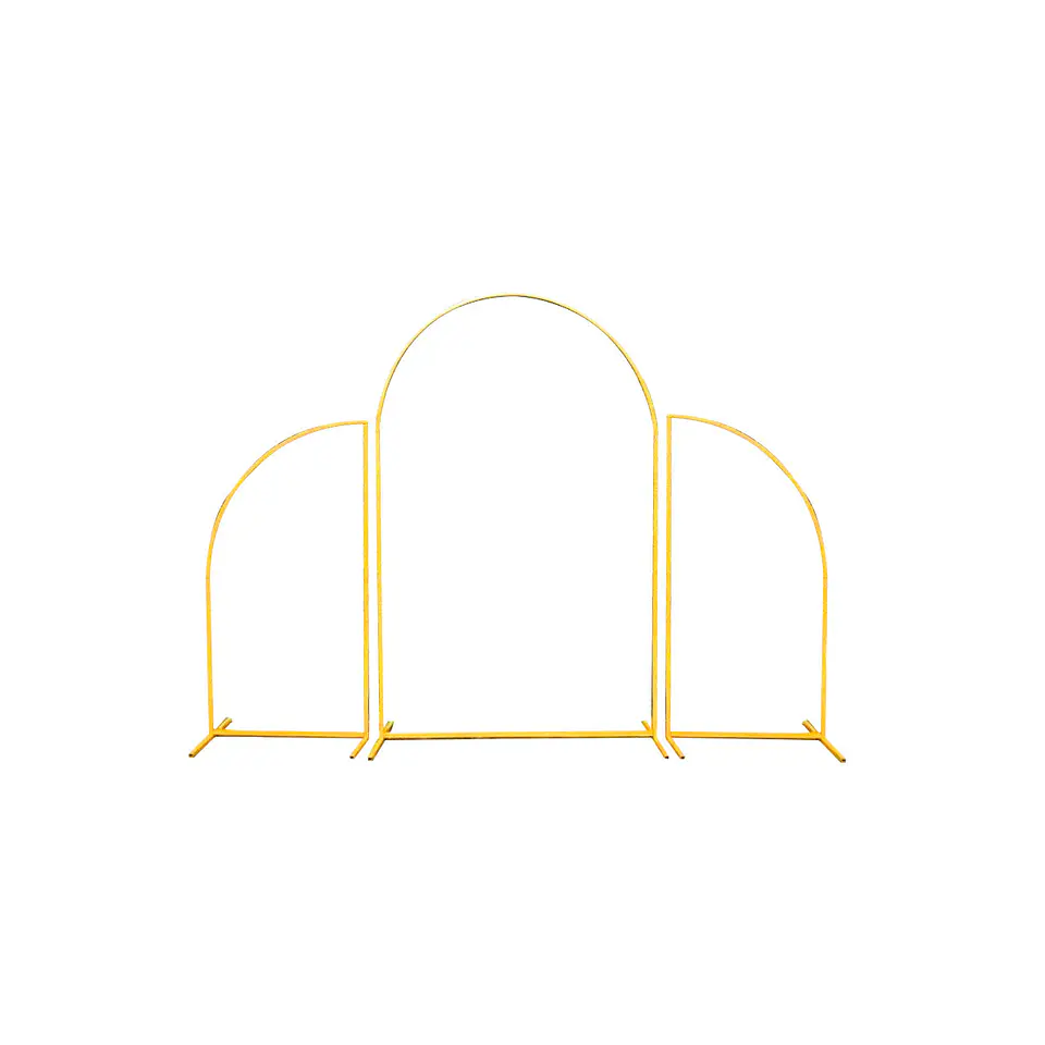 Set arco de corona dorado 3pcs (1pc 1.4*2.2m + 2pcs 1.6*0.8m) Solo Estructura 1