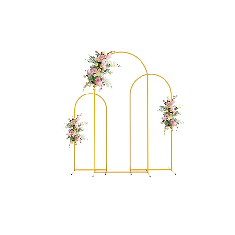 Arco curvado dorado 0.5*1.2m Solo Estructura 1pc