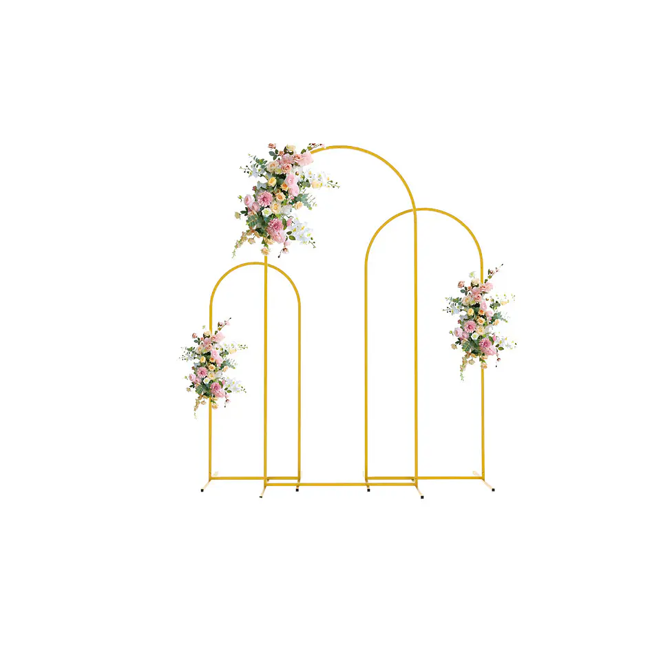 Arco curvado dorado 0.5*1.2m Solo Estructura 1pc 1