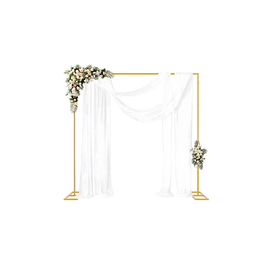 Arco rectangular tubo redondo base cuadrada dorado 3*3m Solo Estructura 1pc