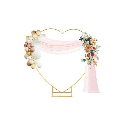 Arco de corazón dorado 2.2m Solo Estructura 1pc