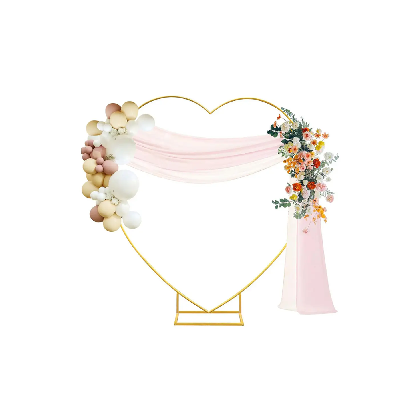 Arco de corazón dorado 2.2m Solo Estructura 1pc 1
