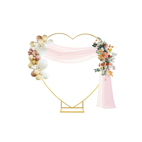 Arco de corazón dorado 2.4m Solo Estructura 1pc