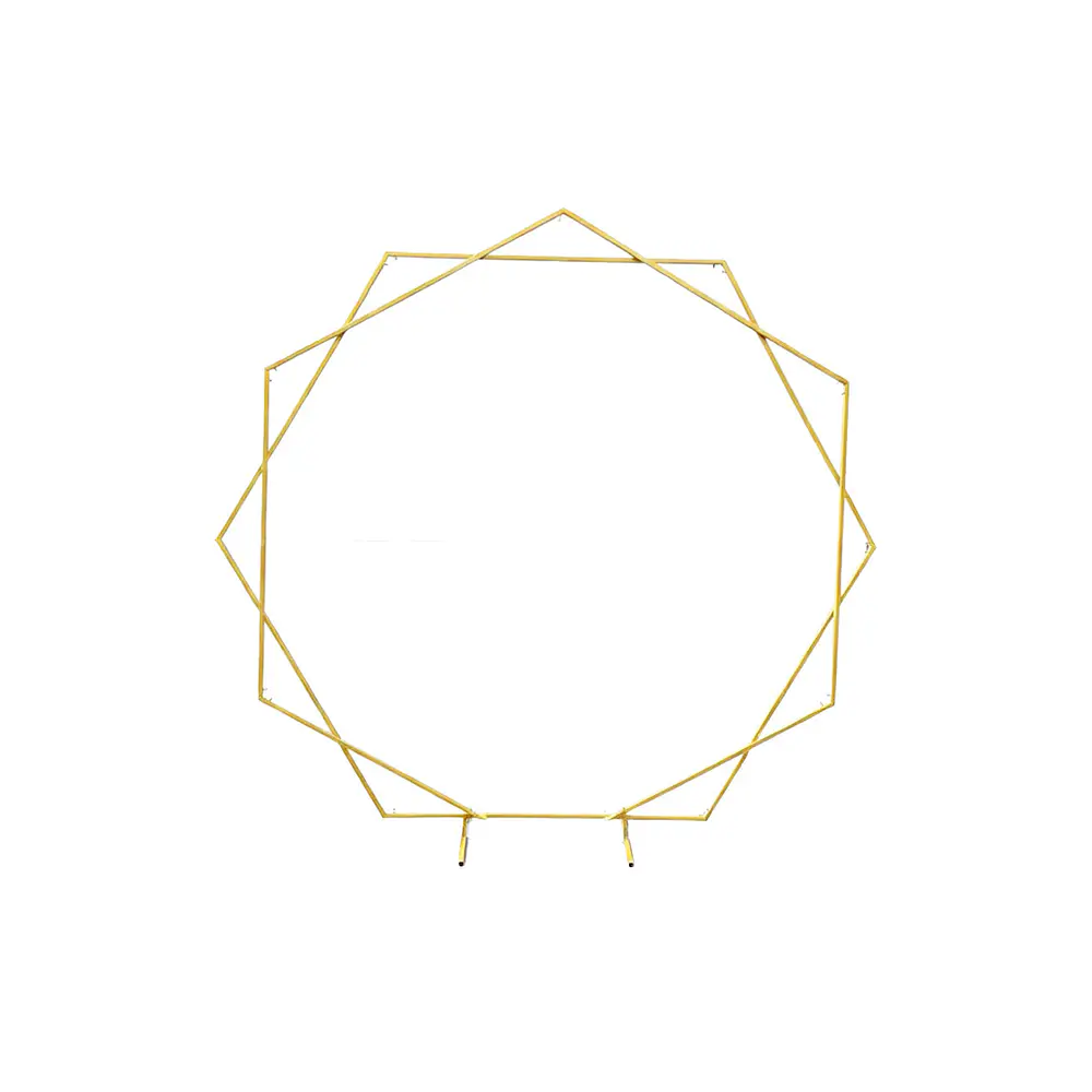Arco hexagonal doble dorado 2.2*2.28m Solo Estructura 1pc
