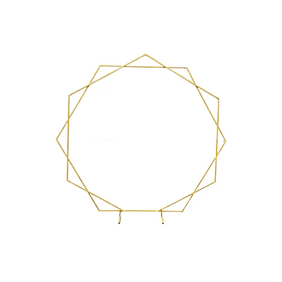 Arco hexagonal doble dorado 2.2*2.28m Solo Estructura 1pc