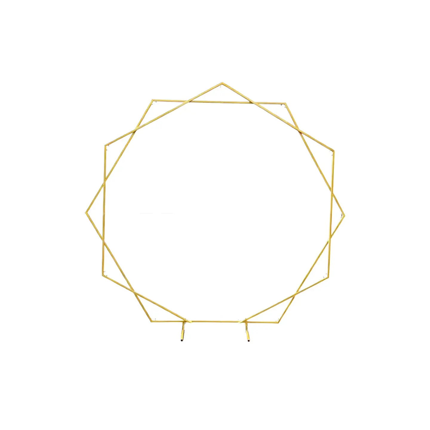 Arco hexagonal doble dorado 2.2*2.28m Solo Estructura 1pc 1
