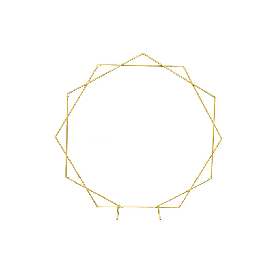 Arco hexagonal doble dorado 2.2*2.28m Solo Estructura 1pc 1