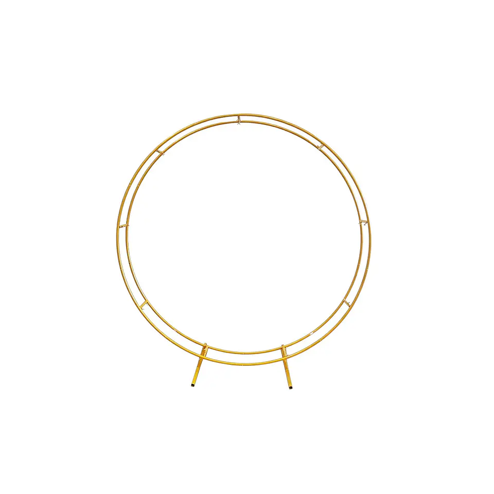 Arco circular doble dorado 2m Solo Estructura 1pc 1